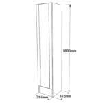 Column Xara oak 35.5x35.5x180cm - Слика 6