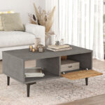 Coffee table Jethro cement-sonoma color 90x51x40.6cm - Слика 2
