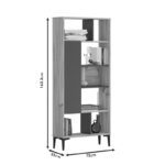 Neville bookcase color natural-anthracite 72x25x163.3cm - Image 5