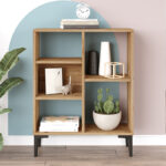 Neville low bookcase color sonoma 69x25x87.6cm - Image 3