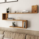 Wall shelf Belinda in sonoma color 120x14.5x71.4cm - Image 2