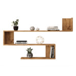 Wall shelf Belinda in oak color 120x14.5x71.4cm