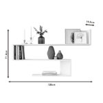 Wall shelf Belinda in sonoma color 120x14.5x71.4cm - Image 4