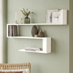 Wall shelf Belinda in white color 120x14.5x71.4cm - Image 2