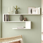Wall shelf Belinda in white color 120x14.5x71.4cm - Image 3