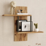 Wall shelf Horatio in sonoma color 66x19.5x60cm - Image 2