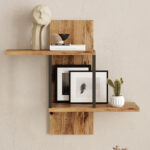 Wall shelf Horatio in sonoma color 66x19.5x60cm - Image 3