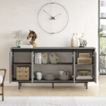 Sideboard Jethro antique anthracite-wenge160x44.5x75.5cm - Image 2