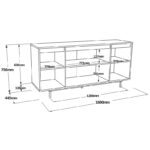 Sideboard Jethro antique anthracite-wenge160x44.5x75.5cm - Image 6