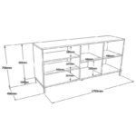 Sideboard Evaluate sonoma-wenge 170x46.5x75.5cm - Image 6