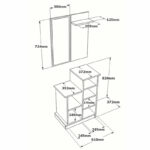 Entrance unit Wizbo melamine white 61x37x82.5cm - Слика 4