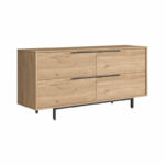 Бифе Лебон меламин природно-црно 160x44.5x74 см