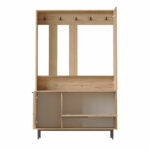 Entrance unit Zerbie melamine natural-black 112x35.5x178cm - Image 3