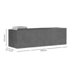 Tv unit Serit antique dark grey melamine 100x31.5x29.6cm - Слика 5