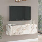 Tv unit Serit marble ivory melamine 100x31.5x29.6cm - Слика 2