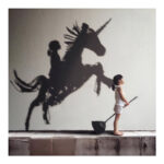 Horseon digital print canvas painting 50x1.8x50cm