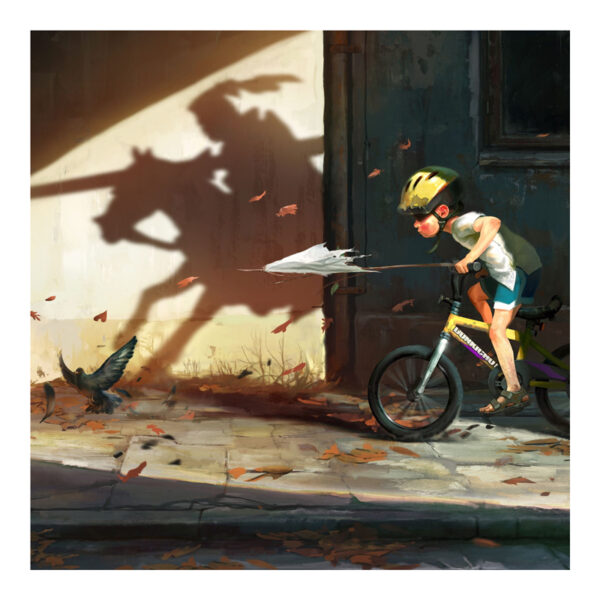 Ruerto digital print canvas painting 50x1.8x50cm