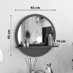Breda melamine mirror in anthracite shade 49x6x49cm - Слика 4