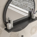Breda melamine mirror in anthracite marble shade 49x6x49cm - Слика 3