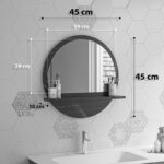 Breda melamine mirror in anthracite marble shade 49x6x49cm - Слика 4