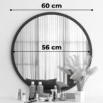 Rodro melamine mirror in anthracite shade 62x6x62cm - Слика 4
