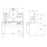 Manista bedroom toilet in white 100x44.4x119.5cm - Image 4