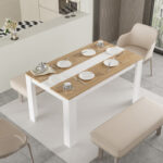 Sepen table in natural-white shade 140x80x74cm - Image 3