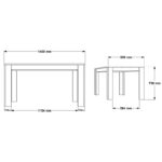 Sepen table in natural-white shade 140x80x74cm - Image 4