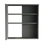Bagno bathroom cabinet with mirror in anthracite shade 60x14.5x63.6cm - Image 4