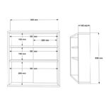 Bagno bathroom cabinet with mirror in natural shade 60x14.5x63.6cm - Слика 4