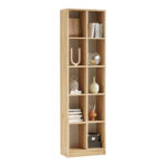 Oteca 10-seat bookcase in oak 51.1x25.4x180cm