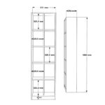 Oteca 10-seat bookcase in oak 51.1x25.4x180cm - Image 5