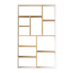 Bookcase Boteca 10-seater in natural-white shade 75x22x123.6cm - Слика 2