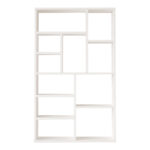 Bookcase Boteca 10-seater in white shade 75x22x123.6cm - Слика 2