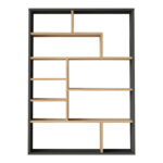 Bookcase Decora in natural-anthracite shade 90x22x123.6cm - Image 2