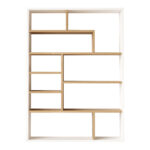 Bookcase Decora in natural-whiteshade 90x22x123.6cm - Слика 2