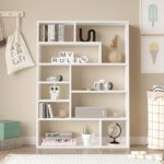 Bookcase Decora in white shade 90x22x123.6cm - Слика 3