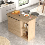 Kogile kitchen table-counter in natural shade 120x60x88.2cm - Слика 2