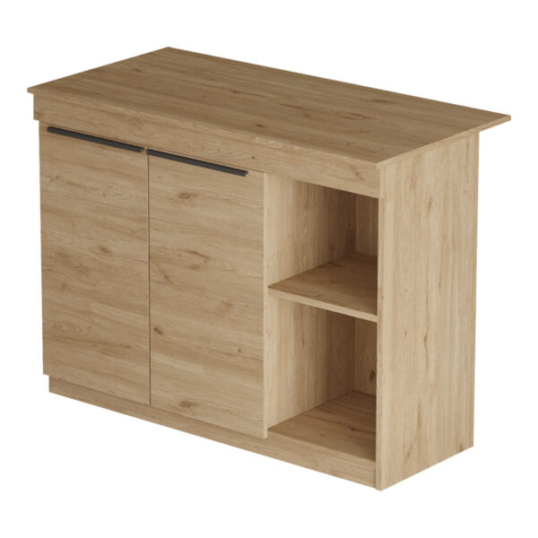 Kogile kitchen table-counter in natural shade 120x60x88.2cm