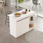 Kogile kitchen table-counter in white shade 120x60x88.2cm - Слика 2