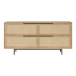 Baron console with storage space in natural shade 160x44.5x74.3cm - Image 3