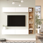 Compo living room set wall-mounted in natural-white shade 169.10x25,8x143.5cm - Image 2