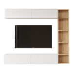 Compo living room set wall-mounted in natural-white shade 169.10x25,8x143.5cm - Image 3