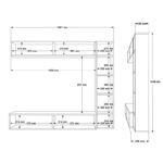 Compo living room set wall-mounted in natural-white shade 169.10x25,8x143.5cm - Image 5