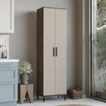 Cambi column cabinet in brown-anthracite shade 50x35.5x183.6cm - Слика 2