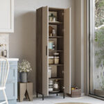 Cambi column cabinet in brown-anthracite shade 50x35.5x183.6cm - Слика 3