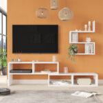 Kakomo living room set in white shade 170x29.5x43cm - Image 3