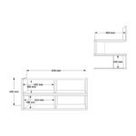 Kakomo living room set in white-natural shade 170x29.5x43cm - Слика 6