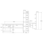 Perla living room set in white 120x29.5x41.8cm - Слика 5