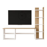 Perla living room set in white-natural 120x29.5x41.8cm - Image 4